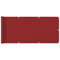 vidaXL Paravan pentru balcon, roșu, 75x400 cm, HDPE