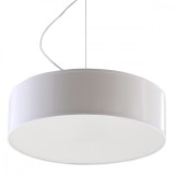 Lampă Suspendată Arena Alb Pvc 2 Becuri Rotundă Minimalistă De Interior