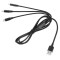 Cablu USB 3in1 1m Lighning iPhone TYPE C si micro USB REBEL