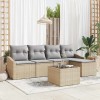 VidaXL Set de canapele pentru grădină 6 pcs Bej Rattan poli 3346690