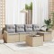 vidaXL Set de canapele pentru grădină 6 pcs Bej Rattan poli 3346690