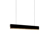 Cumpara ieftin Lustra Rafmole LED metal negru si lemn 120x2.5x100 cm