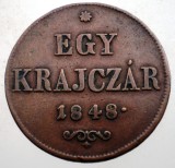J.364 UNGARIA EGY 1 KRAJCZAR 1848