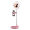 Oglinda cu Lampa Ring Light 64 led-uri si suport telefon, ideala pentru selfie, sesiuni live, machiajul perfect, stativ telescopic
