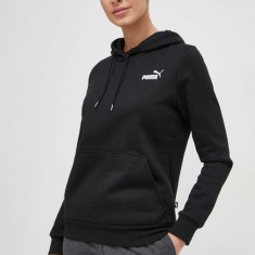 Puma bluză femei, culoarea negru, cu glugă, uni 586799