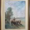ION MARINESCU-V&Acirc;LSAN (1866-1935)&ndash;Ciobăniţă, pastel, licitat