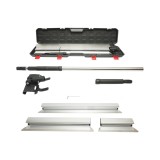 Set 3 gletiere profesionale Inox pentru glet 30/55/100 cm, lame 8.8 cm, suport cu maner telescopic 85-200 cm, pentru pereti si tavane