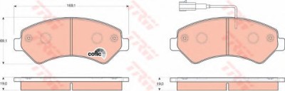 Set placute frana,frana disc PEUGEOT BOXER caroserie (2006 - 2016) TRW GDB1703 foto