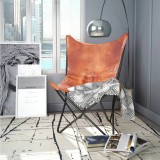 Gossi scaun fluture, maro, piele naturala