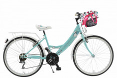 Bicicleta copii 9 - 12 ani Kands&amp;reg; Giulietta 130-165 cm inaltime Roata 24&amp;#039;&amp;#039;, Menta foto