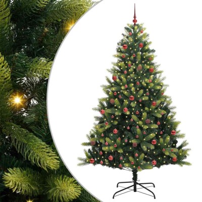 vidaXL Pom de Crăciun artificial cu ramuri articulate și 300 de LED-uri 3396000 foto