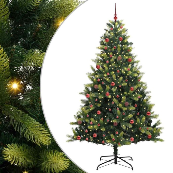 vidaXL Pom de Crăciun artificial cu ramuri articulate și 300 de LED-uri 3396000