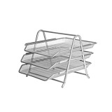 Cumpara ieftin Tavita pentru documente metalica mesh Forofis 91309 silver