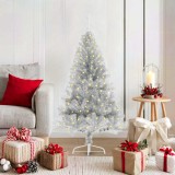 VidaXL Pom de Crăciun artificial pre-iluminat Argintiu 120 cm PET 3397176