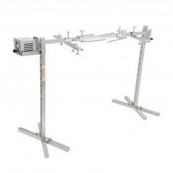 Rotisor electric pentru gratar Vevor Inox, max 41 kg, lungime de lucru 117 cm, putere 42 W, Inaltime reglabila 8 nivele foto