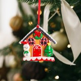 Decor magnetic de Craciun - 2 in 1 - casa de turta dulce cu om de zapada - 85 x 75 mm Best CarHome, Oem