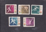 Timbre China 1955, seria SPORT, 5 val serie completa.