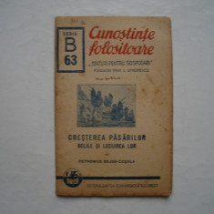 Cresterea pasarilor. Bolile si lecuirea lor - Petronius Bejan-Cosula (1944)