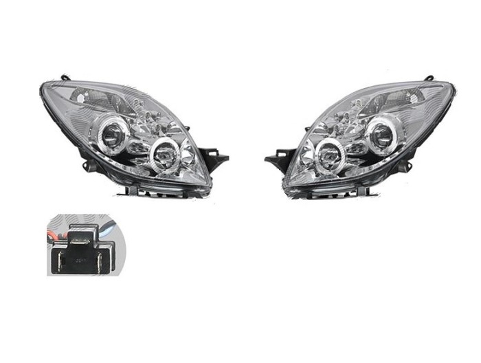 Far Toyota Yaris (Xp90) Hb, 01.2006-03.2009, parte montare Fata, Dreapta + Stanga, RapidAuto 8105095E