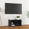 Comoda TV Gossi Gri Extralucios 72x35x36.5 cm PAL 2 Compartimente Design Modern