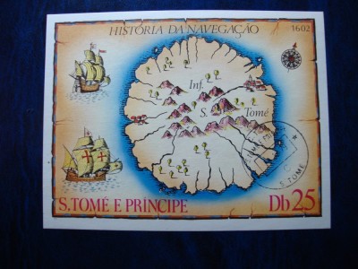 SAO TOME BLOC ISTORIA NAVIGATIEI foto