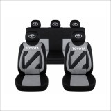 Set Huse Scaune Universale Nero Gri Personalizate cu Toyota