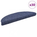 vidaXL Covorașe scară autoadezive 30 buc Albastru 56x17x3 cm