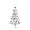 VidaXL Brad Crăciun pre-iluminat cu set globuri, argintiu, 150 cm, PET 3077609