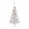 vidaXL Brad Crăciun pre-iluminat cu set globuri, argintiu, 150 cm, PET 3077609