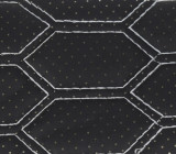 Material imitatie piele tapiterie hexagon cu gaurele negru/cusatura gri Cod: Y03NG Automotive TrustedCars, Oem