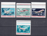 ROMANIA 1984 LP 1108 A 40-A ANIVERSARE A AVIATIEI CIVILE INTERNATION. SERIE MNH, Nestampilat