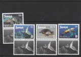 Samoa 2016-Fauna,WWF,Testoase,Serie 4 valori,cu vignete II,,MNH,Mi.1348-1351, Nestampilat