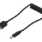 Cablu spiralat USB 2.0 A la C, 0,6m, aurit