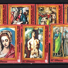 GUINEA ECUATORIALA 1976 – PICTURA RELIGIOASA EL GRECO, SERIE STAMPILATA, M20