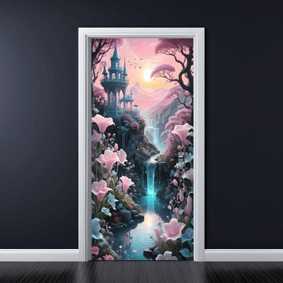 Folie imprimata color pentru decor Usa, dimensiune 200 x 90cm, model: AVX-DR13 foto