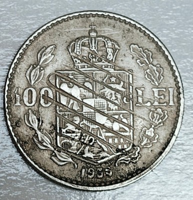 Romania 100 lei 1936 Demonetizata ANULAT foto