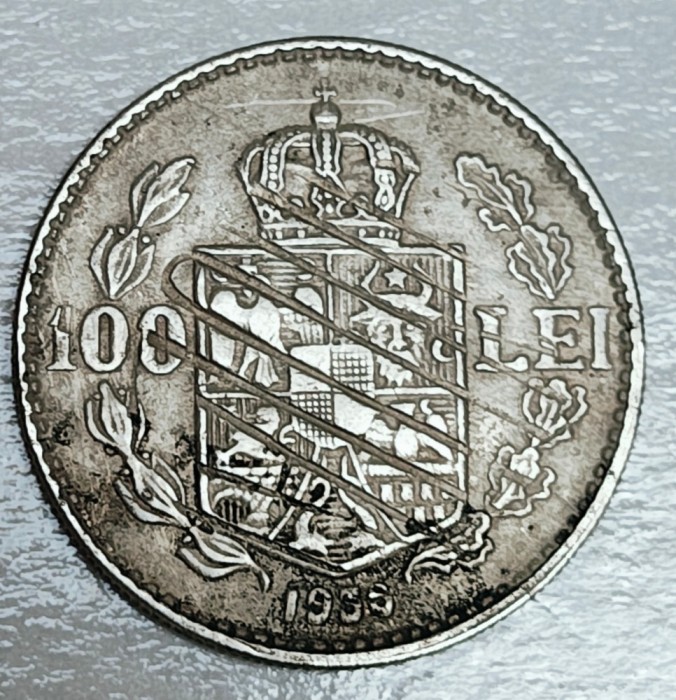Romania 100 lei 1936 Demonetizata ANULAT