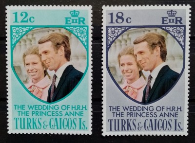 BC331, Turks &amp;amp; Caicos 1973, serie Printesa Anne foto