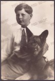 5113 - Prince MIHAI and Dog in London ( 20/14 cm ) - old Real Photo Press - 1932, Necirculata, Fotografie