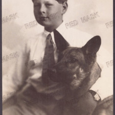 5113 - Prince MIHAI and Dog in London ( 20/14 cm ) - old Real Photo Press - 1932