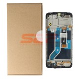 Display LCD cu Touchscreen si Rama Original Oppo A12 Negru Service Pack