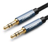 CABLU audio Ugreen, &quot;AV112&quot; stereo (3.5 mm jack T/T), conectori auriti, 1m, braided, albastru &quot;10685&quot; (timbru verde 0.18 lei) - 6957303816859
