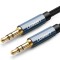 CABLU audio Ugreen, &quot;AV112&quot; stereo (3.5 mm jack T/T), conectori auriti, 1m, braided, albastru &quot;10685&quot; (timbru verde 0.18 lei) - 6957303816859