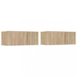 Cumpara ieftin Comode TV, 2 buc., stejar sonoma, 80x30x30 cm, lemn compozit