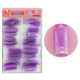 Cumpara ieftin Tipsuri cu sclipici, 70 buc &ndash; mov deschis, INGINAILS