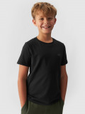 Tricou unicolor pentru băieți - negru, 4F Sportswear