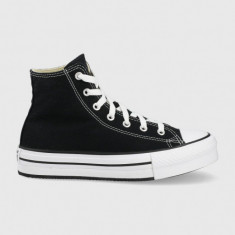 Converse tenisi Chuck Taylor All Star Eva Lift femei, culoarea negru