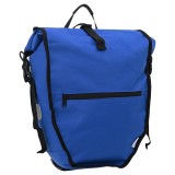 vidaXL Geanta de bicicletă pentru suport de bagaje 25 L Albastru 32.5x17x57 cm