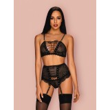 Set sexy Basitta Obsessive, Negru, S/M