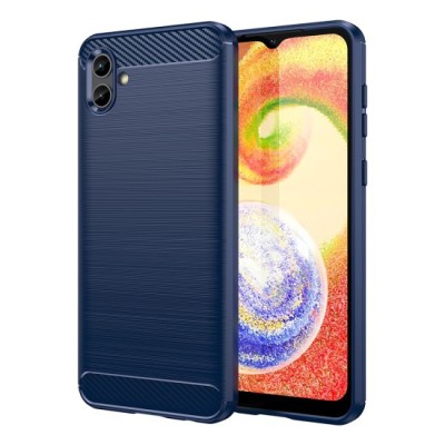 Husa pentru Samsung Galaxy A04e / M04 - Techsuit Carbon Silicone - Blue foto
